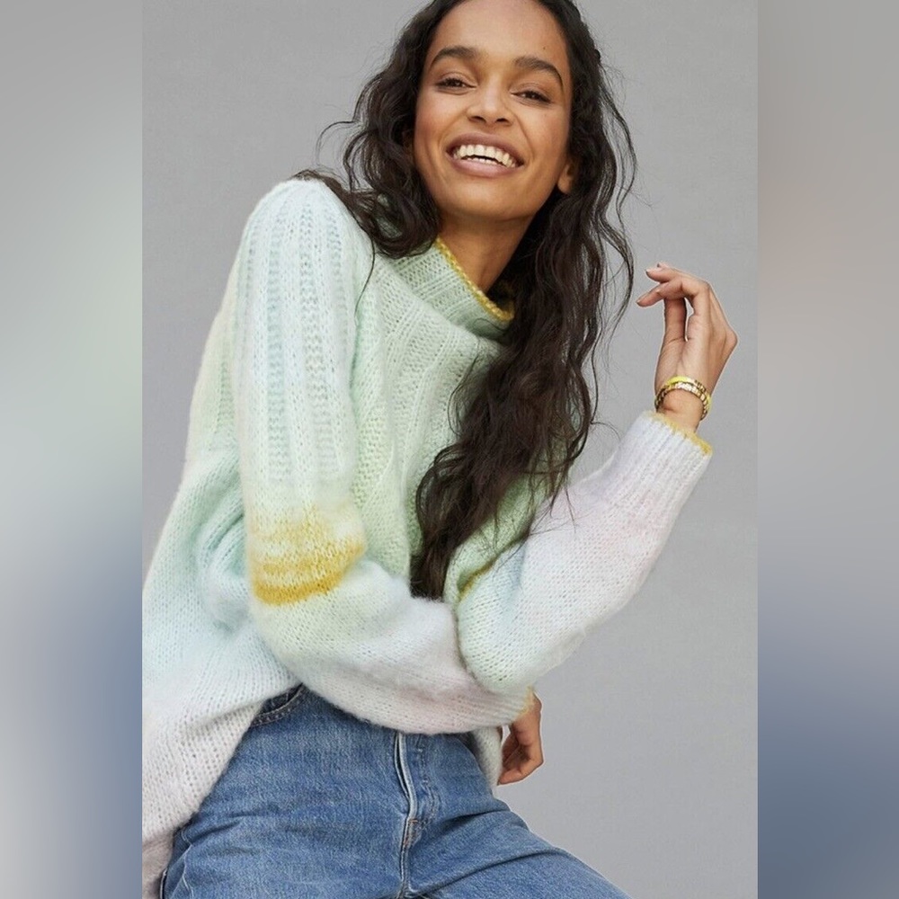 Anthropologie Perri Ombré Tunic Sweater